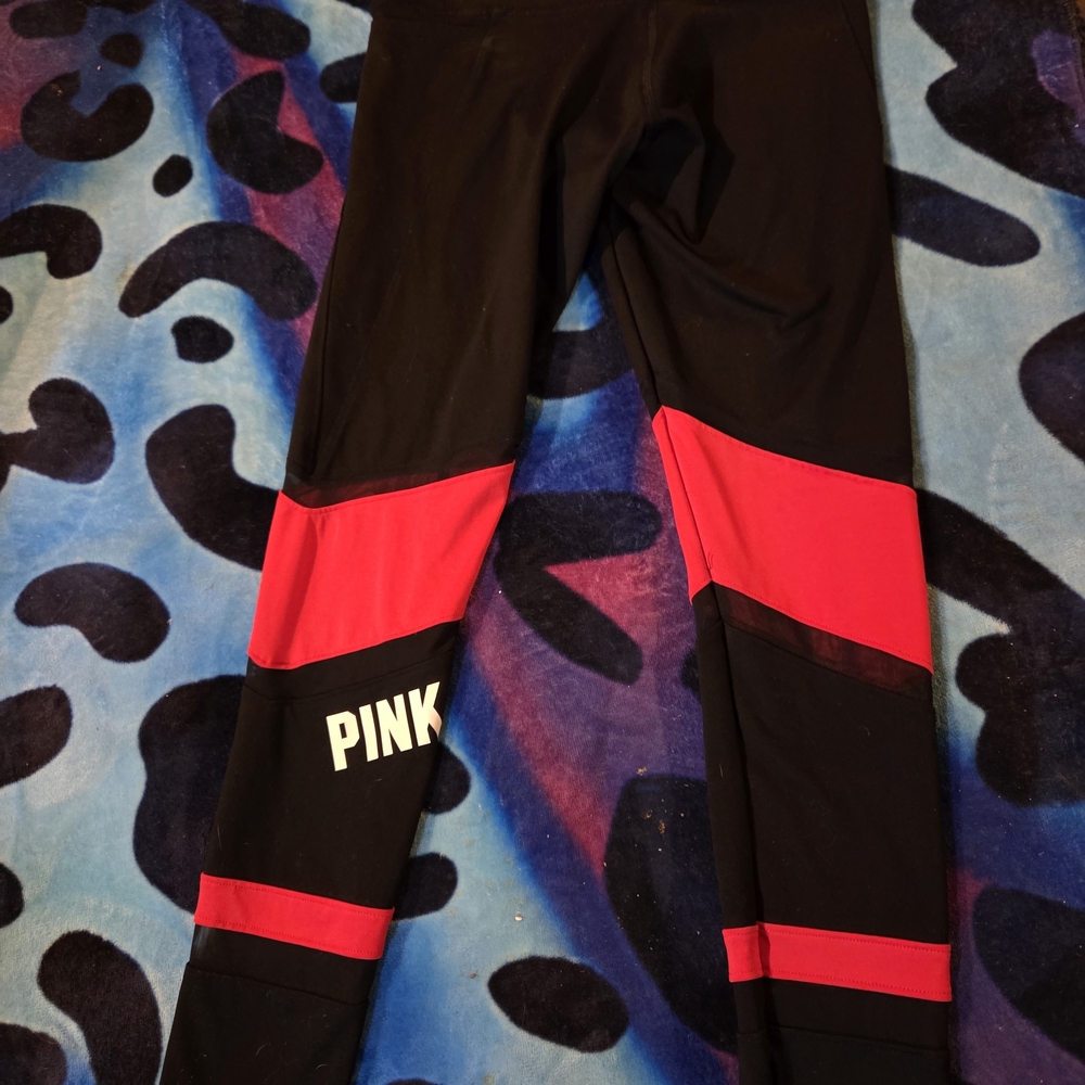 PINK Victoria's Secret Kids Leggings in Black and Red